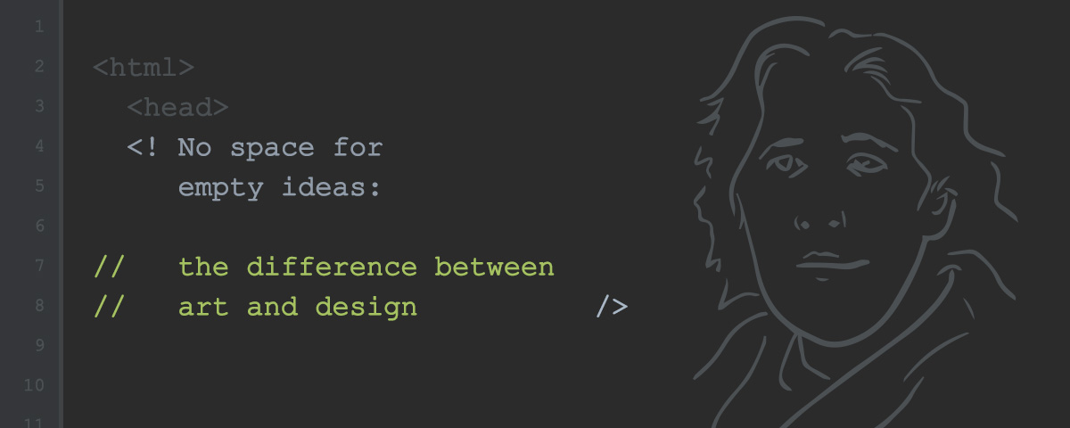 No space for empty ideas - the difference between art and design